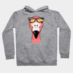 Cool Sunglasses Wearing Flamingo Hoodie